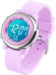 VenSten Girls Digital Watch - Kids Sports Waterproof Electrical Outdoor Stopwatch Alarm 7 Color LED Luminescent Watches for Youth Girl