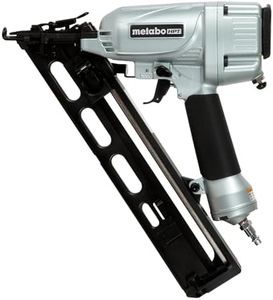 Metabo HPT Angled Finish Nailer Kit | 15 Gauge | Pneumatic | Accepts Finish Nails 1-1/4-Inch up to 2-1/2-Inch | Integrated Air Duster | NT65MA4