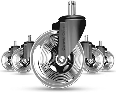 Office Chair Wheels Set of 5 – 3 Inch Roller Blade Wheels Office Chairs, Office Chair casters Desk & Gaming Chair – Quiet for Carpet, Hardwood & Wood Floors - Not for IKEA
