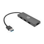 Eaton 4-Port Portable Ultra Slim USB 3.0 Hub, Super Speed 5 Gigabit Per Second Data Transfer, Built In USB 3.0 Cable, Up to 1.5A Charging (U360-004-SLIM)