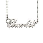 Stainless Steel Name Necklace Custom Made Jewelry Gifts for My Best Friend Charlie