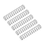 sourcing map Compression Spring, 5Pcs 304 Stainless Steel, 6mm OD, 0.8mm Wire Size, 30mm Free Length, Silver Tone