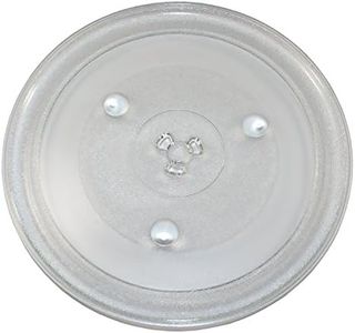 HQRP 12.375" / 31.5cm Glass Turntable Tray fits GE General Electric, Hamilton Beach, Frigidaire, Emerson, Oster, Magic Chef, Panasonic Microwave Oven Cooking Plate 12-3/8-inch 315mm H4-899