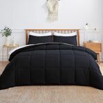 Maple Down Soft California King Size Comforter Duvet Insert-Down Alternative Comforter-Lightweight Fluffy Breathable Machine Washable (Black,California King)