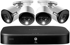 Lorex 4K Security Camera System, Ultra HD Indoor/Outdoor Wired Bullet Cameras with Motion Detection Surveillance, Active Deterrence and Smart Home Compatibility, 2TB 8 Channel DVR, 4 Cameras