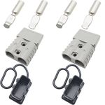 CESFONJER 120A Battery Connectors, 600V Quick Connect Modular Power Connectors Quick Disconnect, Fits 2-4 AWG Wire, for Motorhome, solar batteries, Camper (grey)