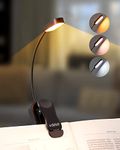 EDISHINE Book Light for Reading at Night in Bed, Portable Clip-on Bookmark, 3 Color Modes & Stepless Dimmable, Eye Care LED USB Rechargeable Lamp for Readers, Kids, Bookworms, Travel (Black)