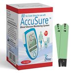 AccuSure Glucometer Test Strips, 50 Strips (Only Strips)