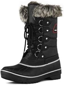 DREAM PAIRS Women's Snow Boots,Size 10,Black,DP-CANADA