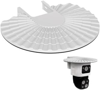 Camera Rain Cover and Sun Shade Visor Compatible with eufy PoE Bullet-PTZ Cam S4, ABS Weather Shield with Black Anti-Glare Underside, White