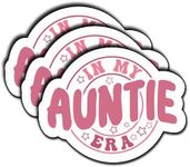 (3Pcs) in My Auntie Era Sticker, Cute Aunt Gifts, Birthday Gifts for Auntie, Best Aunt, New Aunt - Auntie Gifts from Niece, Nephew Decor Laptops, Water Bottles, Kindles Waterproof Vinyl Decals 3"x2.5"