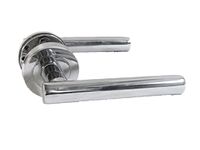 Door Handles 2pcs Internal, for Bedroom, Bathroom & Kitchen Set, Door Latch, Polished Chrome Straight T Bar Internal Medium Size Latch