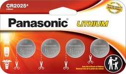 Panasonic CR2025 3.0 Volt Lithium Coin Cell Batteries – 4 Pack