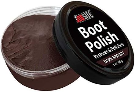 JobSite Premium Leather Boot & Shoe Polish Cream - Restores, Conditions & Polishes - Dark Brown - 3 Oz