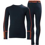 Helly-Hansen Juniors LIFA Merino Midweight Base Layer Set, 597 Navy, Size 8