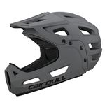 Lixada Full Face Bike Helmet,Adult Cycling Helmet with Detachable Chin Guard and Visor 54-61cm