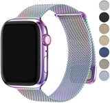 Fullmosa Compatible with Apple Watch Band 41mm 40mm 38mm 42mm Women Men, Stainless Steel Milanese Loop Replacement iWatch Bands Series 10 9 8 7 6 5 4 3 2 1 SE, 41mm 40mm 38mm 42mm Colorful