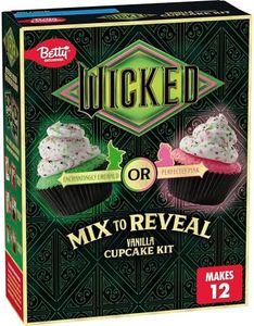 Betty Crocker Wicked Cupcake Kit, Color Changing Baking Kit, Vanilla Flavored, Makes 12 Cupcakes, 11.4 oz