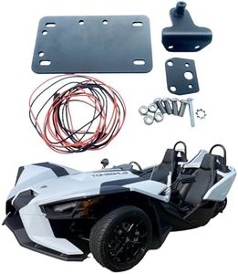 Tzvmny 1 Set Swingarm License Plate Bracket Relocator - Plug N Play Harness for Polaris Slingshot S/R/SL/SLR/GT (2015-2024)