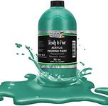 Pouring Masters Peppermint Metallic Pearl Acrylic Ready to Pour Pouring Paint – Premium 32-Ounce Pre-Mixed Water-Based - for Canvas, Wood, Paper, Crafts, Tile, Rocks and More