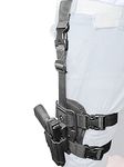 Orpaz Defense Dropleg Thigh rig Platform + Tactical Thmub Release Safety Holster, Rotating 360 ROTO Paddle for Sig Sauer p320/ P250 Full Size and Compact