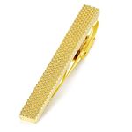 Honey Bear Mens Boys Tie Clips Set - Normal Size Stainless Steel for Business Wedding Gift with Box 5.4cm (Silver Gold) (Gold)