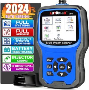 AUTOPHIX 7610 OBD2 Diagnostic Scanner Fit with Volkswagen VW Audi Skoda Seat VAG Code Reader Full Systems Scan Tool, Full Functions Automotive with Battery Registration Oil Reset(Upgraded V007)