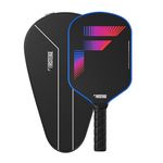 FirstEdge T700 RAW Carbon Fibre (Spin/Textured) Thermoformed Pickleball Paddle - Carbon Friction Surface & Elongated Handle Racket - Cover Included