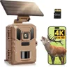 VIDVIS Trail Camera - 4K 64MP WiFi Game Cameras with Night Vision Motion Activated Waterproof IP66, Trail cam with 32GB SD Card, Built-in Battery Solar Power, 0.2s Trigger Speed for Wildlife Camera