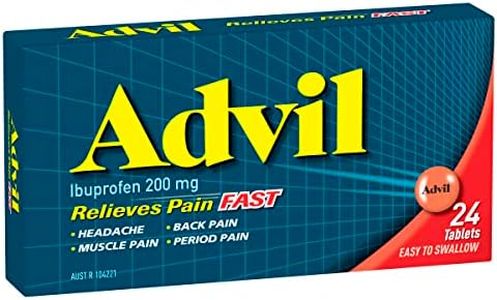 Advil Ibuprofen Easy to Swallow Fast Body Pain Relieves 200 mg, 24 Tablets