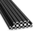 2020 Aluminum Extrusion 700mm Black (10Pcs/Pack) V-Slot Aluminum Profile European Standard for 3D Printer,CNC and Laser Engraving Machine