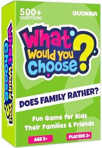 QUOKKA Board Games for Kids 8-12 Year Olds - Family Card Game for Ages 5-9 - What Would You Choose | Do Family Rather? | Pick Your Answer | Get to Know Your Family - Fun Game Night for Boys & Girls