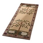 Park Designs Willow and Sheep Hooked Rug Runner, 24 x 72