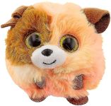 Ty Puffies Mandarin Orange and Brown Dog 4" | Beanie Baby Soft Plush Toy | Collectible Cuddly Stuffed Teddy