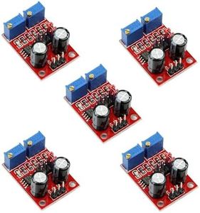 5Pcs NE555 Signal Generator Module 5V-15V Adjustable Frequency Duty Cycle Square Wave Output for Stepper Motor Driver, 4.2-11.4V Rectangular Wave Generator