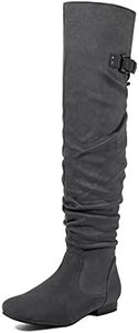 DREAM PAIRS Women's Colby Grey Over The Knee Pull On Boots - 8 M US