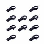 Hewnda 10 Sets Stainless Steel Bow Shackle - of Alloy Umbrella Rope Buckle, Adjustable D Buckle Umbrella Rope Bracelet Buckle Survival U Shape ?Black