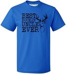 Promotion & Beyond Best Buckin' Uncle Ever Father's Day Men's T-Shirt, Royal, Large