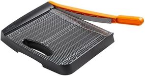 Fiskars Recycled Bypass Paper Trimmer - 12" Cut Length - Guillotine Paper Cutter with Self-Sharpening Blade - Black