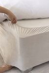 Belledorm 19" Extra Deep Base Wrap Valance Sheet - Transforms a drab looking bed base divan - Luxury Faux Suede (Linen, King)