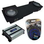 Harmony Audio R124 12" Subwoofer Bundle HA-A400.1 Amp, ASC Sub Box Compatible with 2001-2006 Chevy Silverado HD Crew Truck