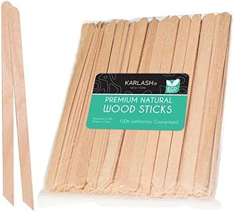 100 Pieces Small Wax Sticks Wood Spatulas Applicator Craft Sticks for Body Hair Eyebrow Lip Nose Removal Slanted/Round (Pack of 100)