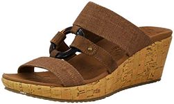 Skechers Women's Beverlee - Sail Away Wedge Sandal Luggage 8.5