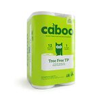 Caboo Bamboo Bath Tissue Tree-Free Paper Product | Organic Bamboo and Sugarcane Pulp | Big 3-Ply Unscented Toilet Paper Double Rolls | 100% Sustainable and Organic | 200 Sheets Per Roll | 12 Pack