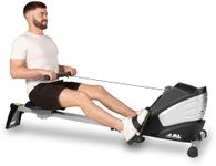 JLL® R200 Luxury Home Rowing Machine, 2024 Model Rowing Machine Fitness Cardio Workout with Adjustable Resistance, Advanced Driving Belt System, 12-Month Warranty, Black and Silver Colour