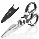 REWOP Multi Purpose Kitchen Scissors, food scissors,Premium Stainless Steel Solid Kitchen Shears for Meat, Seafood, Chicken, Vegetables, Herbs, BBQ, Bottle Opener