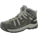 KEEN Utility Women's Flint 2 Mid Height Steel Toe Waterproof Non Slip Work Boots, Magnet/Vapor, 8.5