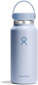 HYDRO FLASK - Wide Mouth Water Bottle 946ml (32 oz) - Insulated Stainless Steel Water Bottle - Sports Bottle with Leak-Proof Flex Cap Lid & Strap - Thermal Flask Dishwasher Safe - Surf