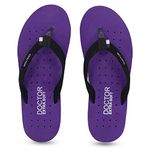 DOCTOR EXTRA SOFT House Slipper for Women's Care Dr Orthopaedic Super Comfort Fitting Flat Cushion Chappal Flip-Flop for Ladies and Girl’s D-19-PURPLE-5 UK