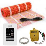 30 sqft HEATIT Warmmat Electric Radiant Self-Adhesive Floor Heat Heating System & ET-7A Thermostat & Alarm Monitor